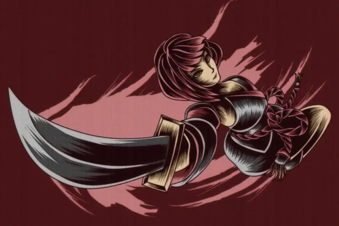 Crimson Blade Oyuncu Halısı - Görsel 1