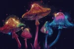 Mystic Mushroom Glow Oyuncu Halısı