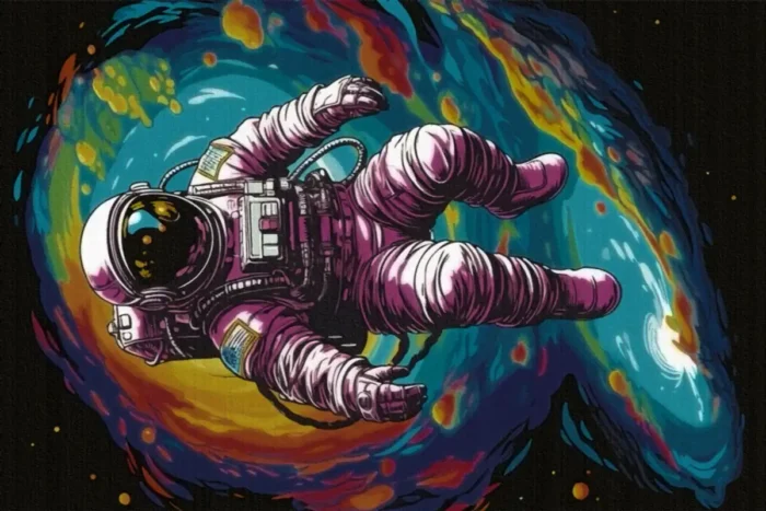 Cosmic Drift Oyuncu Halısı - Görsel 1
