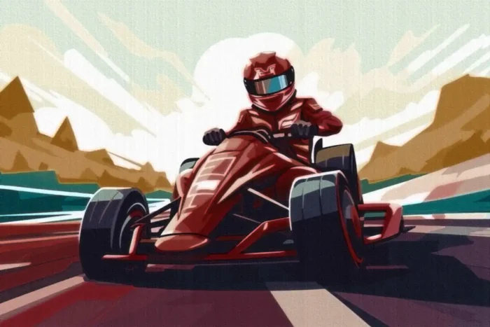 Turbo Racer Oyuncu Halısı - Görsel 1