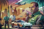 Neon Pursuit Oyuncu Halısı
