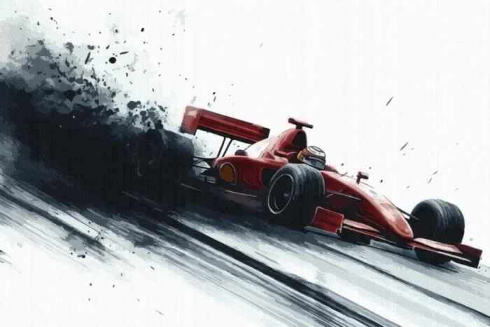 F1 Araba Oyuncu Halısı - Görsel 1