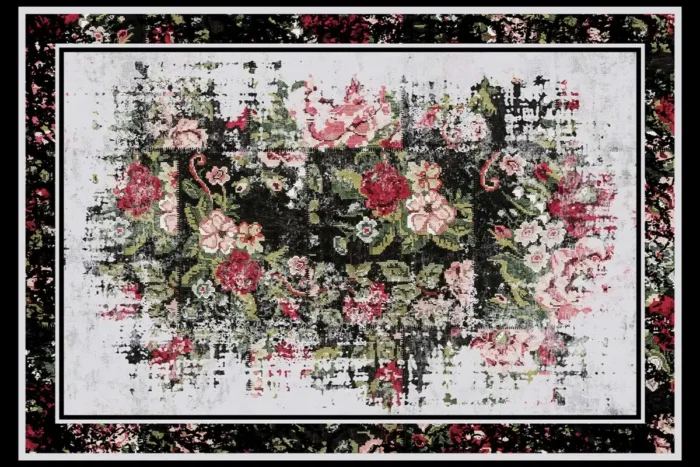 Victorian Bloom Yıkanabilir Halı - Görsel 1