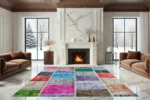 Patchwork Mozaik Yıkanabilir Halı - Görsel 4