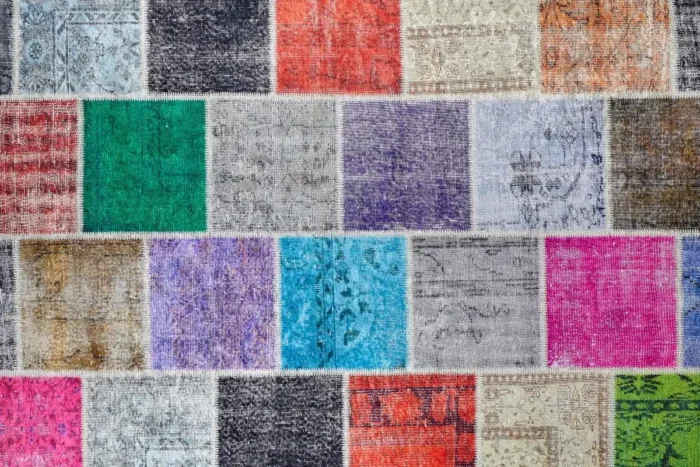Patchwork Mozaik Yıkanabilir Halı - Görsel 1