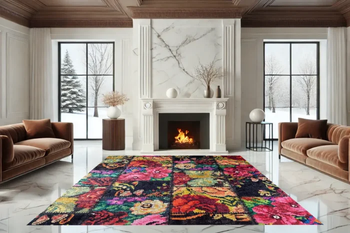 Floral Reverie Yıkanabilir Halı - Görsel 4