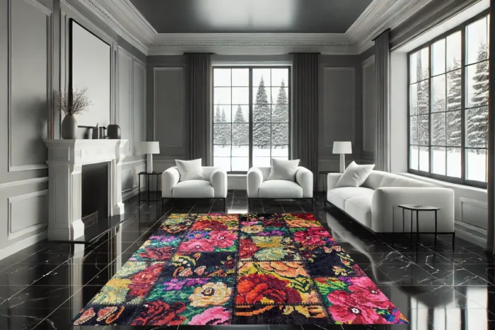 Floral Reverie Yıkanabilir Halı - Görsel 3