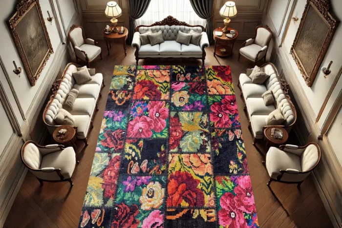 Floral Reverie Yıkanabilir Halı - Görsel 2