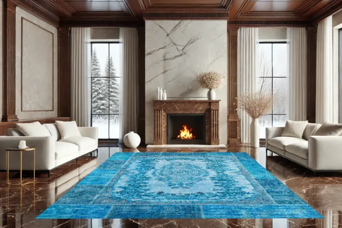Blue Majesty Yıkanabilir Halı - Görsel 4
