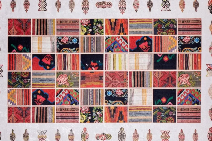 Anadolu Patchwork Yıkanabilir Halı - Görsel 1
