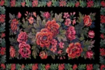 Midnight Rose Symphony Yıkanabilir Halı