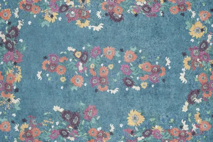 Floral Serenade Yıkanabilir Halı - Görsel 1