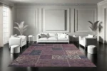 Crimson Patchwork Yıkanabilir Halı - Görsel 4