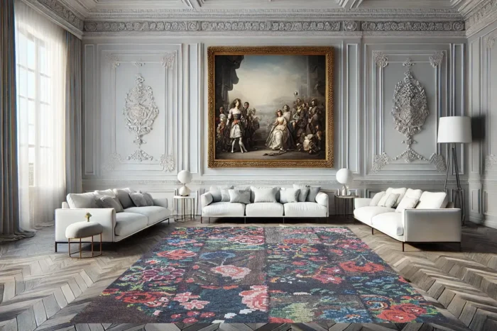 Bahçe Patchwork Yıkanabilir Halı - Görsel 3