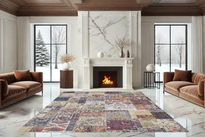 Persian Patchwork Yıkanabilir Halı - Görsel 4
