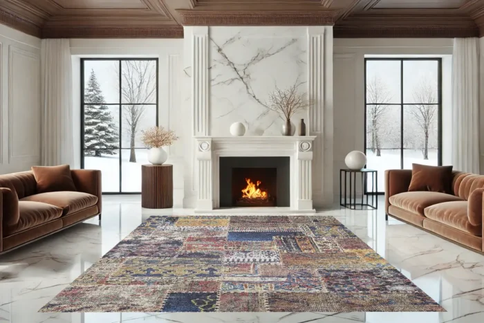 Mısır Patchwork Yıkanabilir Halı - Görsel 4