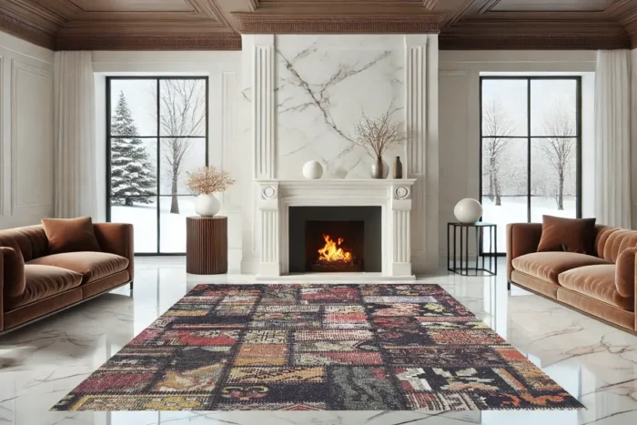 Yunan Patchwork Yıkanabilir Halı - Görsel 4