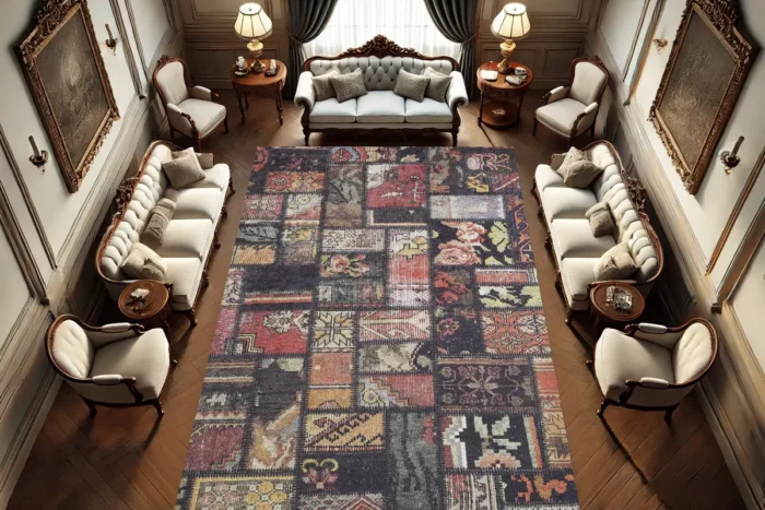 Yunan Patchwork Yıkanabilir Halı - Görsel 2