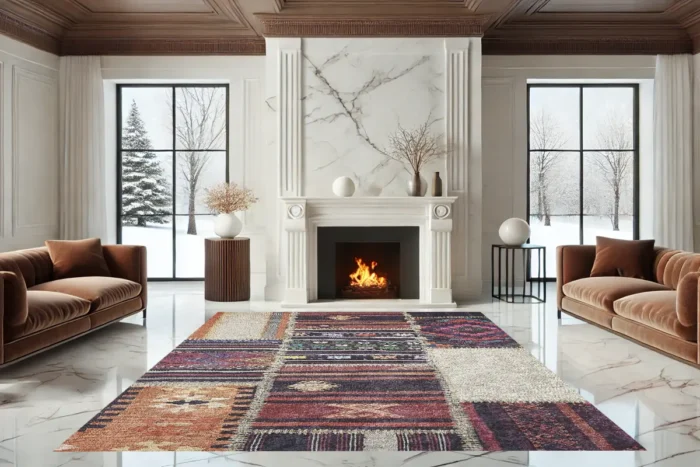Antik Patchwork Yıkanabilir Halı - Görsel 4