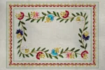 Çiçekli Heirloom Yıkanabilir Halı