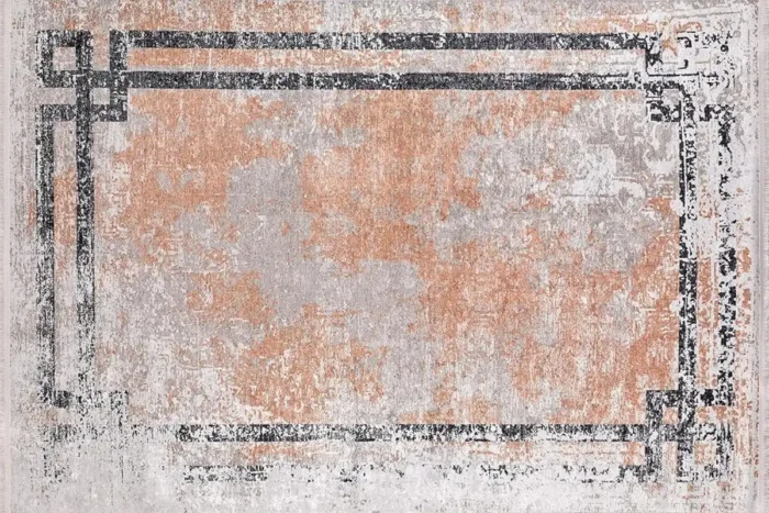 Terracotta Çerçeve Yıkanabilir Halı - Görsel 1