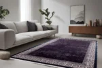 Lüks Yunan Anahtarı Kenarlı Yıkanabilir Halı - Görsel 4