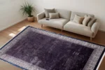 Lüks Yunan Anahtarı Kenarlı Yıkanabilir Halı - Görsel 2