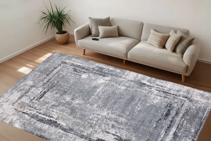 Distressed Elegance Yıkanabilir Halı - Görsel 2