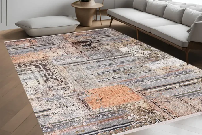 Vintage Patchwork Yıkanabilir Halı - Görsel 3