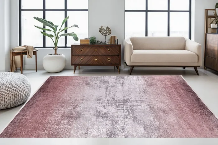 Blush Gradient Eskitilmiş Yıkanabilir Halı - Görsel 4