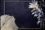 Golden Flora Noir Yıkanabilir Halı