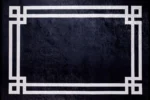 Midnight Frame Yıkanabilir Halı