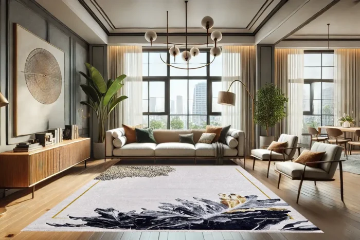 Golden Bloom Yıkanabilir Halı - Görsel 2