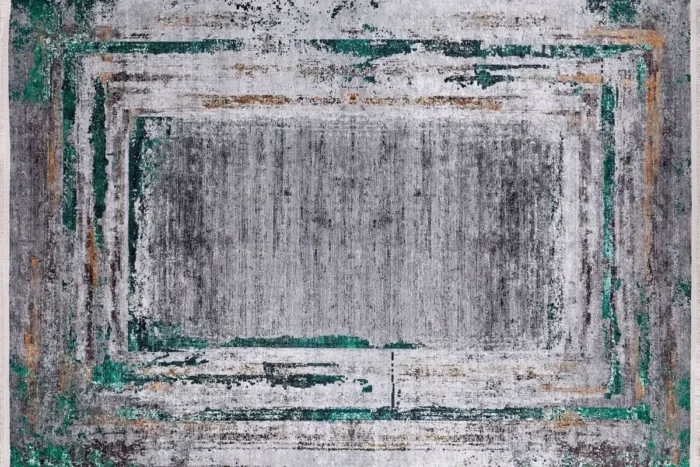 Urban Distressed Çerçeve Yıkanabilir Halı - Görsel 1