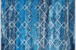 Azure Diamond Elegance Yıkanabilir Halı