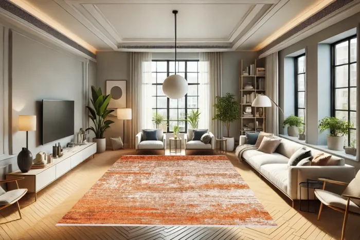 Amber Glow Rustic Yıkanabilir Halı - Görsel 3