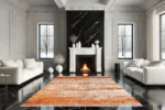 Amber Glow Rustic Yıkanabilir Halı - Görsel 2