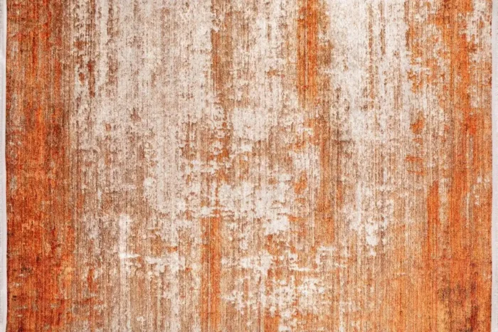 Amber Glow Rustic Yıkanabilir Halı - Görsel 1