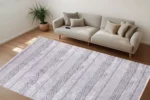 Geometrik Çizgili Yıkanabilir Halı - Görsel 2