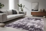 Monokrom Eskitilmiş Yıkanabilir Halı - Görsel 4