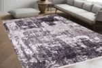 Monokrom Eskitilmiş Yıkanabilir Halı - Görsel 3