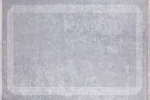Klasik Border Gri Yıkanabilir Halı
