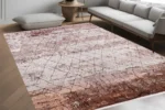 Rustik Elmas Desenli Yıkanabilir Halı - Görsel 3