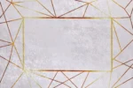 Golden Geometry Yıkanabilir Halı