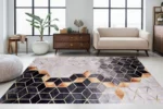 Modern Geometrik Lüks Yıkanabilir Halı - Görsel 4