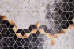 Modern Geometrik Lüks Yıkanabilir Halı