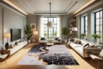 Modern Geometrik Lüks Yıkanabilir Halı - Görsel 3