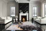 Modern Geometrik Lüks Yıkanabilir Halı - Görsel 2