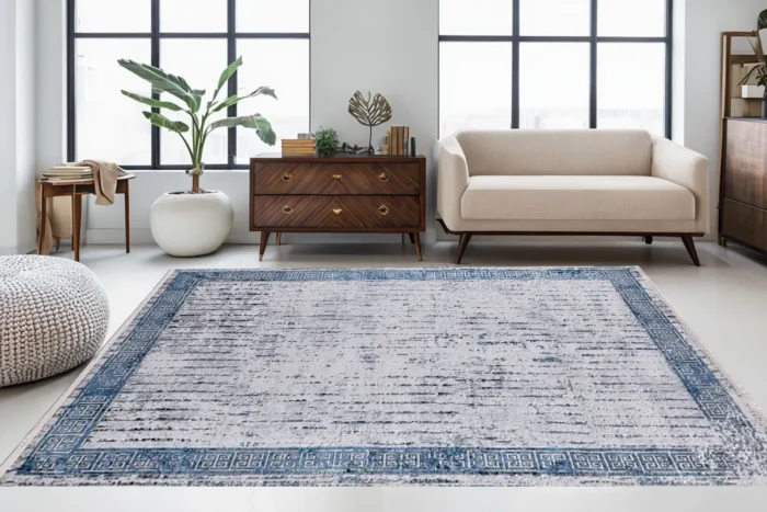 Greek Key Elegance Yıkanabilir Halı - Görsel 4