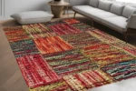 Gökkuşağı Patchwork Yıkanabilir Halı - Görsel 3